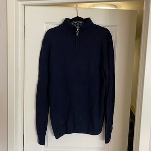 Daniele Blasi blue Italian wool quarter zip